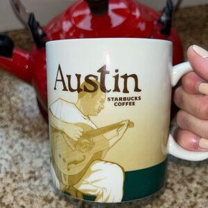 ☕️ Guitar🎸town Austin 2011 LtdEd. Star⭐️bucks Collector Series 16 oz ☕️